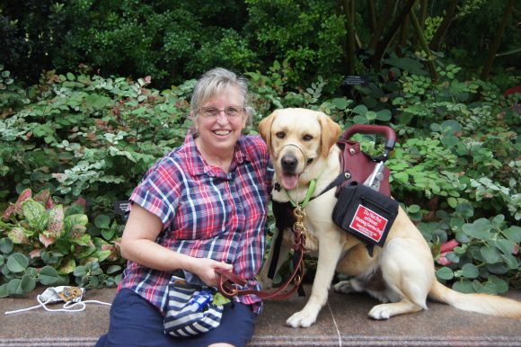 Jody with her service dogs